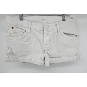 Hudson White Cuffed Denim Shorts Womens Size 30 Hampton‎ Style
